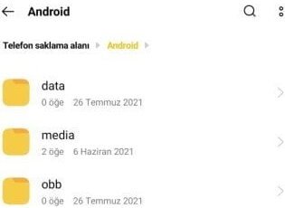 android data klasoru bos cozum yollari