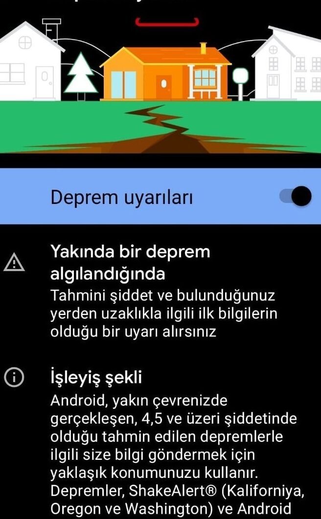 android deprem uyari sistemi acma guvenliginizi on plana alin 1