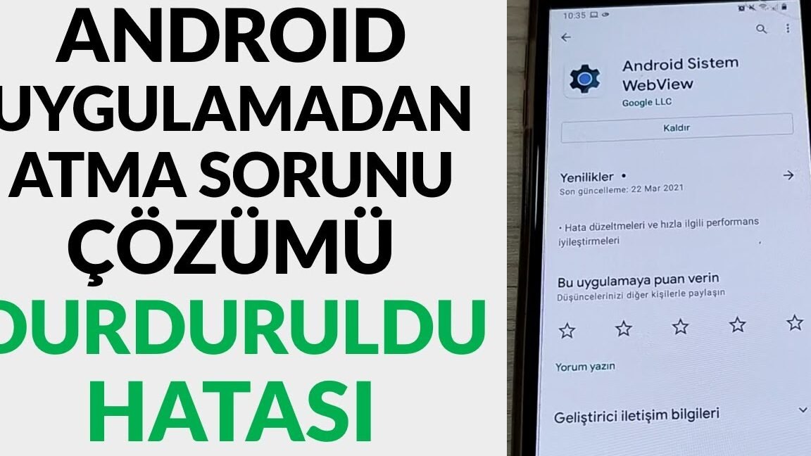 android uygulamadan atma sorunu cozumu