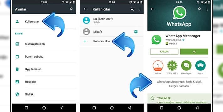 bir telefonda 2 whatsapp kullanmak android iste nasil yapilir